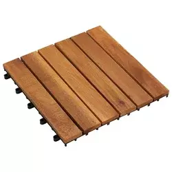 Pločice za decking 20 pcs Smeđa 30 x 30 cm Acacijsko drvo