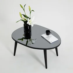 Hanah Home Klub sto Gusto 75x38x55cm Crno-Sivi