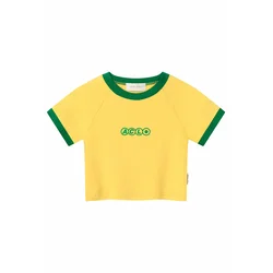 Another Cotton Lab Majica Carrer Del Sol rumena/zelena