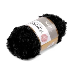 Pletena preja Mink 50 g - (346) črna