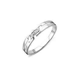 DIAMANT LETERNEL Prstan Ring aus 375 Weißgold mit Diamant srebrna
