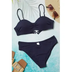 Trendyol Milla Ženski kupaći kostim Tbess25Bt00176, Tamnoplavi