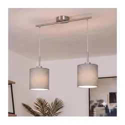 Brilagi - LED luster na sajli NUBILA 2xE27/60W/230V svetlo siva