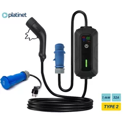 Prenosiva putna stanica za punjenje električnih vozila (EV/PHEV) AC Type 2 32A/230V 7,4kW IP55 5m