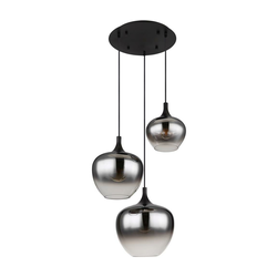 Globo 15548-3H - Luster na sajli MAXY 3xE27/40W/230V crna