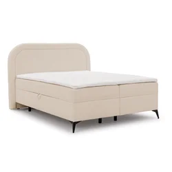 Bež boxspring postelja s prostorom za shranjevanje 160x200 cm Ornes – Ropez