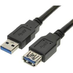 Extended cable USB kabel 3.0, Super-speed 5Gbps A-A, 1m ku3paa1bk