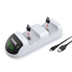 Dobe TP5-0506 stalak-punjač za dva gamepada PS5 beli