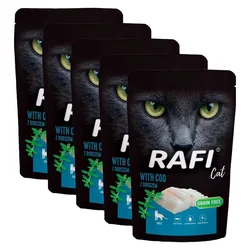 Rafi Cat Adult Paté with Cod 5 x 100 g