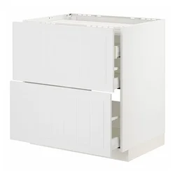 METOD / MAXIMERA Pod.elem.grej.ploča/2front/3fiok, bela/Stensund bela, 80x60 cm
