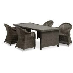 GAMMELBY D225 sto + 4 GAMMELBY stolice siva