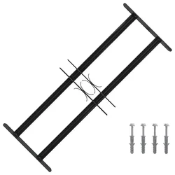 Rešetka za prozor 76 x 30 cm Čelik s prahom premazan Crna
