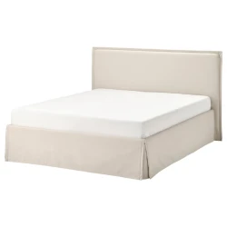 TÄRNKULLEN Tapecirani okvir kreveta, Vissle bež/Luröy, 160x200 cm