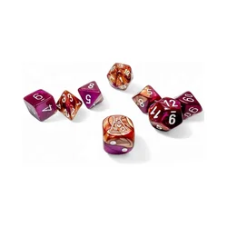 Kockice Chessex - Gemini - Polyhedral - Copper-Purple & White (7)