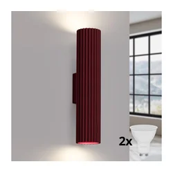 Brilagi - LED zidna lampa CRESTO 2xGU10/10W/230V 30 cm bordo