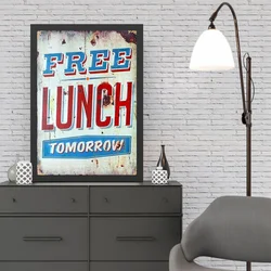Wallity Uramljena slika Free Lunch, 35x45 cm