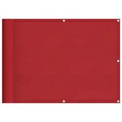 Vidaxl Balkonska pregrada rdeča 75x700 cm 100 % poliester oxford