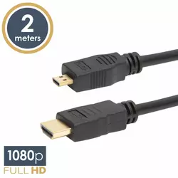 Micro HDMI – HDMI kabel pozlačen 2m