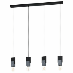 EGLO viseća lampa LOBATIA 4xE27 92,5 cm crna teraco 99532