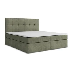 Zelena boxspring postelja s prostorom za shranjevanje 180x200 cm Palta – Makamii