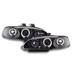 OEM Kristalni farovi Angel Eyes HONDA CIVIC Limuzina (92-95), Crni