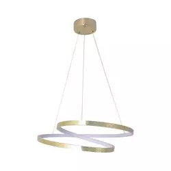 LED luster na sajli ZEFIRA LED/40W/230V 4000K, prečnik 50 cm, zlatna