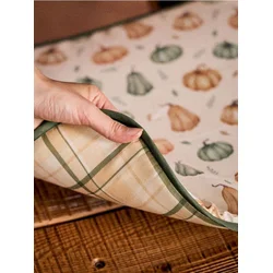 Sinsay - Set dvostrukih jastuka za stolicu sa jesenskim motivom 2 pack - maslina