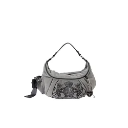 Juicy Couture Torba za čez ramo Daydreamer siva/črna