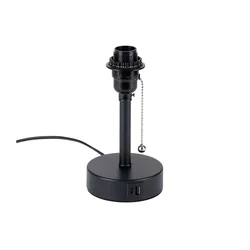 Brilagi - Stona lampa sa USB portom TABLON 1xE27/25W/230V crna