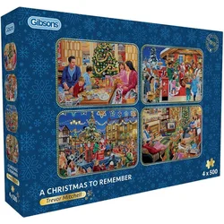GIBSONS Puzzle Nepozaben božič 4x500 kosov