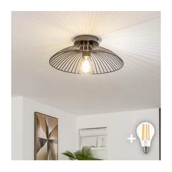 Brilagi - LED plafonski luster CERIA WIRE 1xE27/40W/230V prečnik 26 cm crna