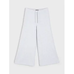 Sinsay - Pletene wide leg pantalone sa printom zvezdica - svetlo siva
