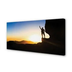 tulup.si Slika na platnu West gora človek 100x50 cm