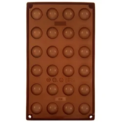 Excellent Houseware Silikonski kalup za praline, 24 vdolbin, odporen na vročino