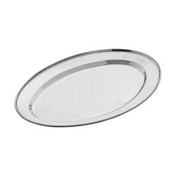 Tanjir za posluživanje ovalni 30x20x1cm inoks Estia