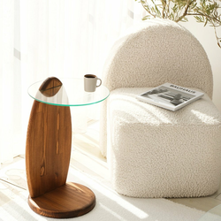 HANAH HOME Pomoćni stočić Surf Chesnut Transparent