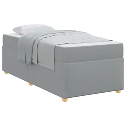 Vidaxl Konstrukcija postelje Svetlo siva 100 x 200 cm blago