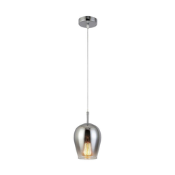 Rabalux Petunia, staklo Visilica lampa, hrom, tonirano staklo, E27 1x