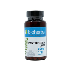 Vitamin B5 (pantotenska kiselina) 60 mg, 100 kapsula