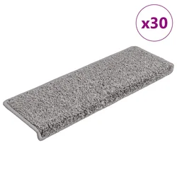 Prostirke za stepenice 30 kom 65x21x4 cm sive pravokutne rubove