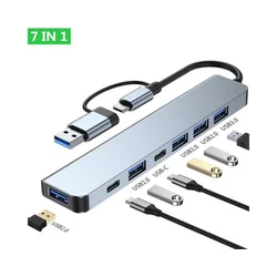E-GREEN USB 3.0/3.1 tip C - HUB Superbrzi 5-port USB 3.0 + 2x Tip C