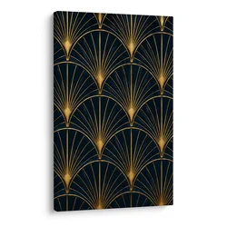 Slika elegantna geometrija v zlati - 100x150