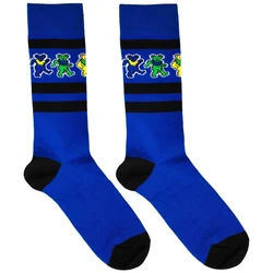 Grateful Dead Dancing Bears Stripe Blue 39-45 Nogavice
