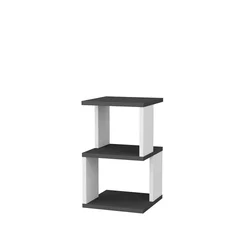 Hanah Home Carter Noćni stočić, 29.6x29.6x49.4cm, Antracit-bela