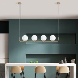 Opviq Luster Faruk-13721, 20-110cm, 4xE14 s, IP27, Zlatne boje