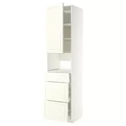 METOD / MAXIMERA Visoki element za ugradne uređaje, bela/Bodbyn prljavobela, 60x60x240 cm