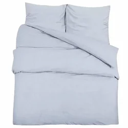 Vidaxl Posteljnina siva 155x220 cm bombaž