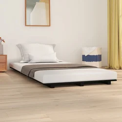 Okvir za krevet crni 100 x 200 cm od masivne borovine