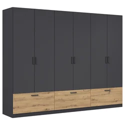 Boxxx omara ZA OBLAČILA, siva, hrast artisan