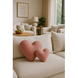 Aberto Design Dekorativni jastuk Kalp, 38x33x9 cm, Roze
